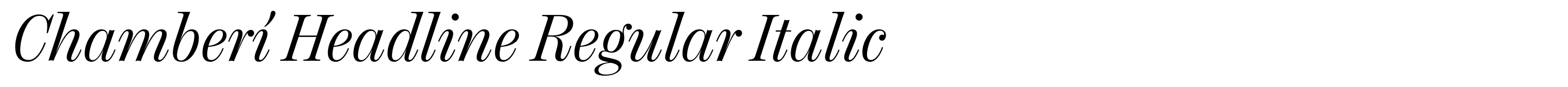 Chamberí Headline Regular Italic